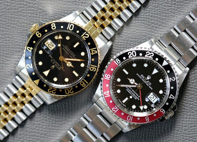 These GMT timepieces could display two time zones.
