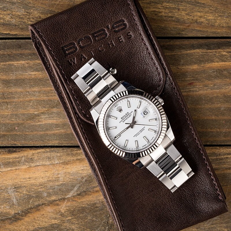 This white dial copy Rolex Datejust is good choice for men.
