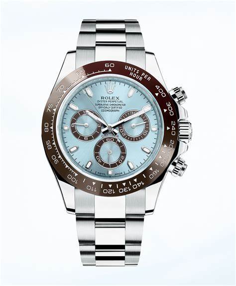 The ice blue dial fake watch is designed for men.